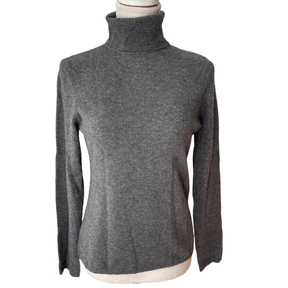 Charter Club 100% Cashmere Gray‎ Turtleneck Sweater Size: S